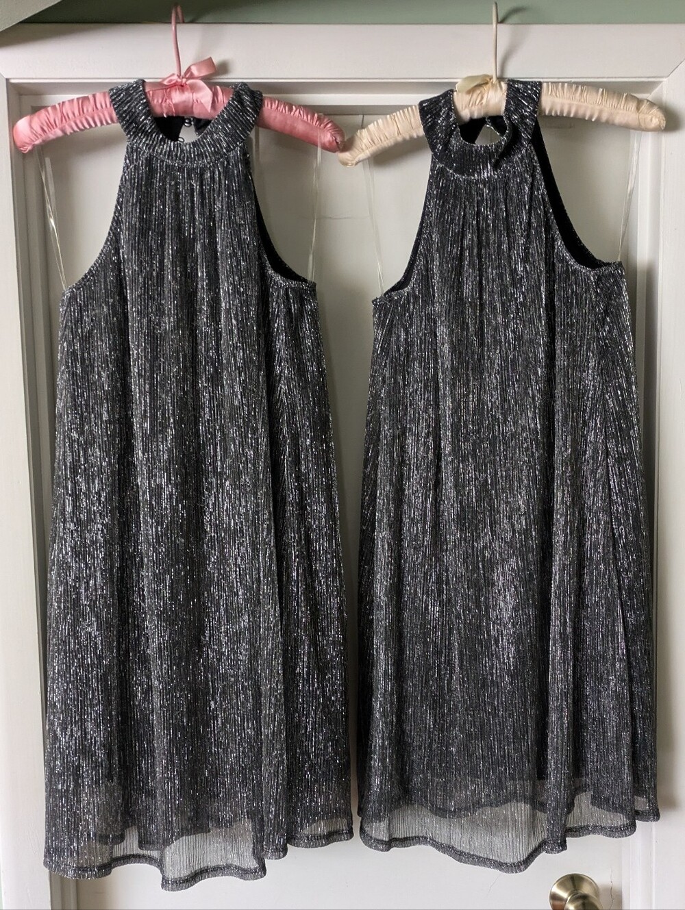 Nine West Ladies Silver Metallic Halter Dresses  NWT